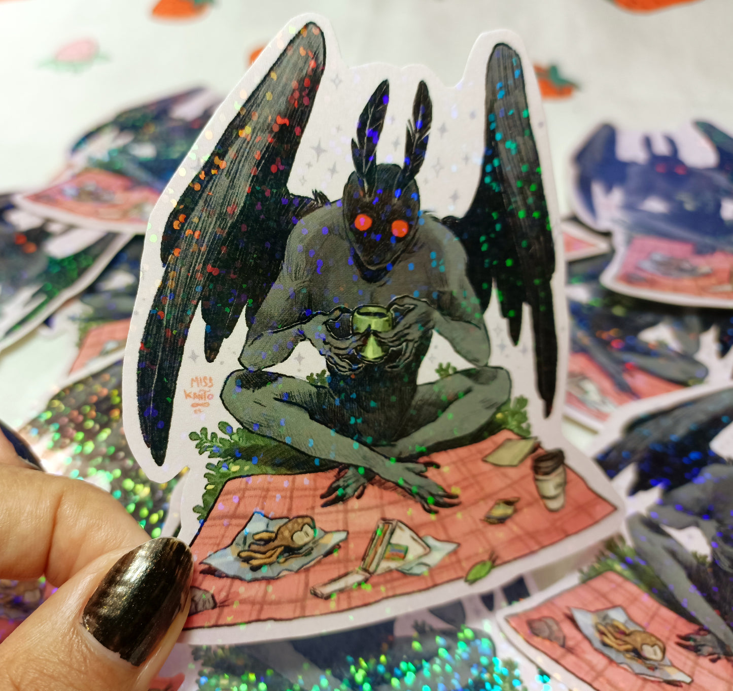 Mothman-Sticker Holográfico