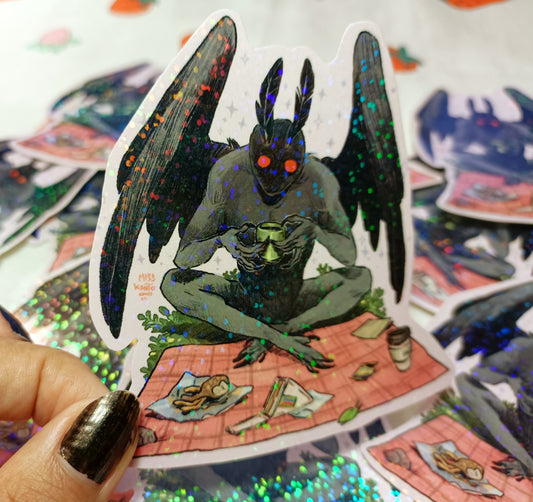 Mothman-Sticker Holográfico