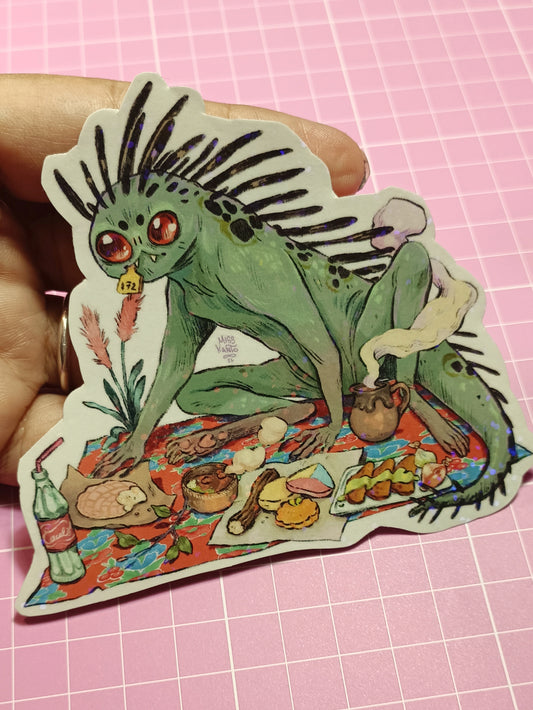 Chupacabras-Sticker Holográfico