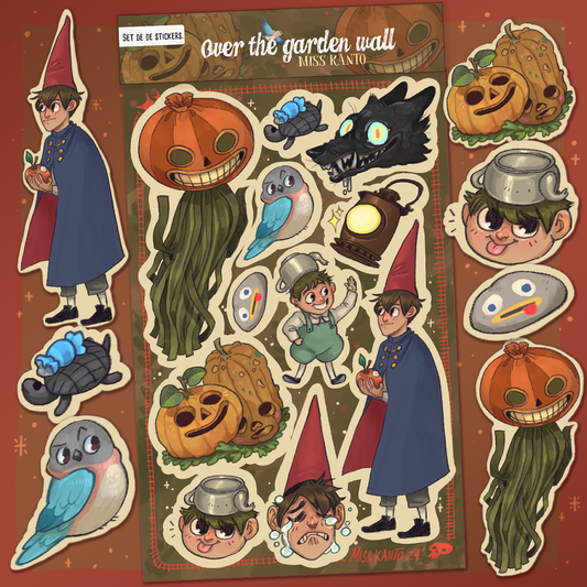 over the garden wall -plantilla de stickers