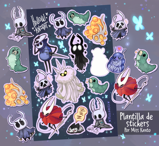 Hollow knight-plantilla de stickers