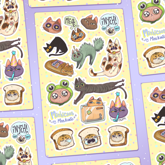 Mishicaos-plantilla de stickers